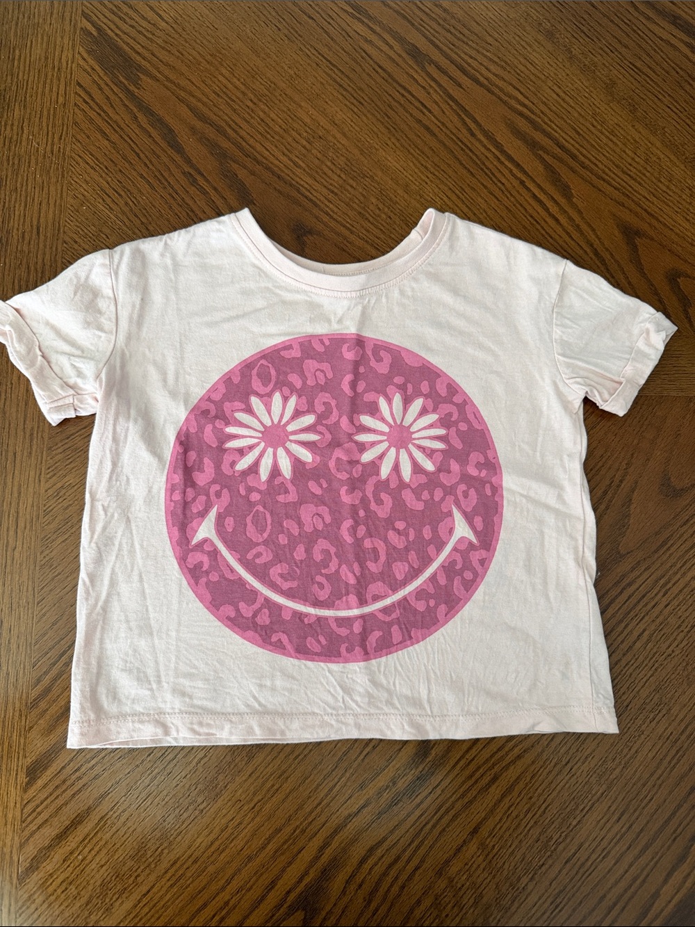 Girls' Pink Smiley Graphic Tee